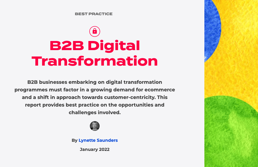 B2B customers demand Digital, consumer-like experiences